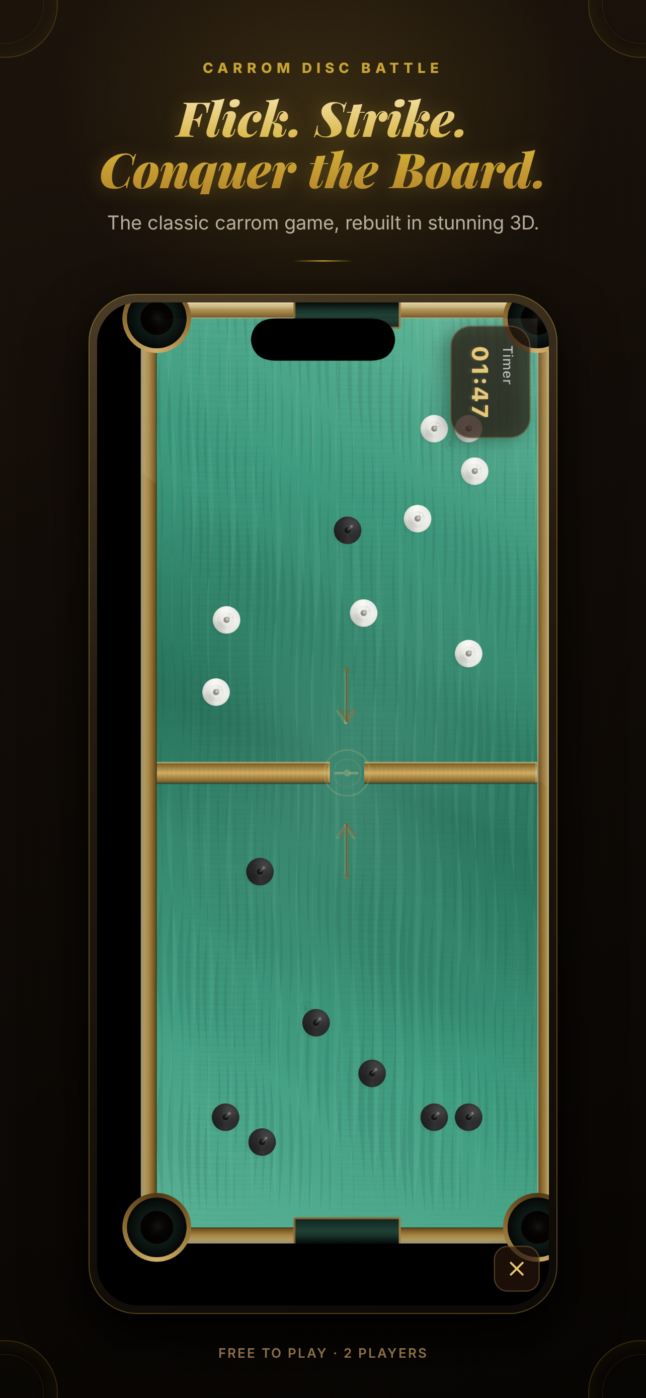 Disc Rider 3D carrom game screenshot
