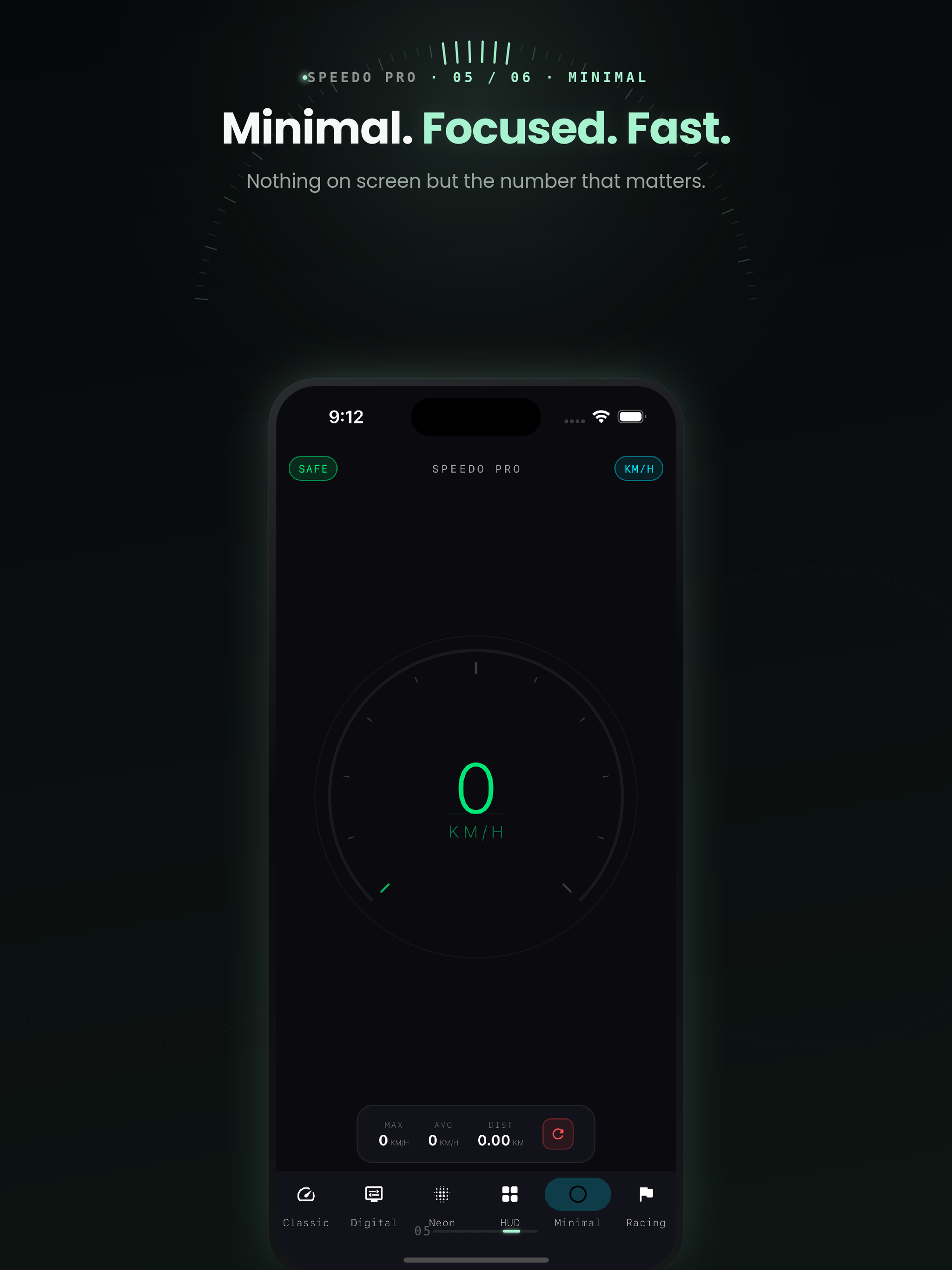 Speedo Meter minimal style iPad 12.9