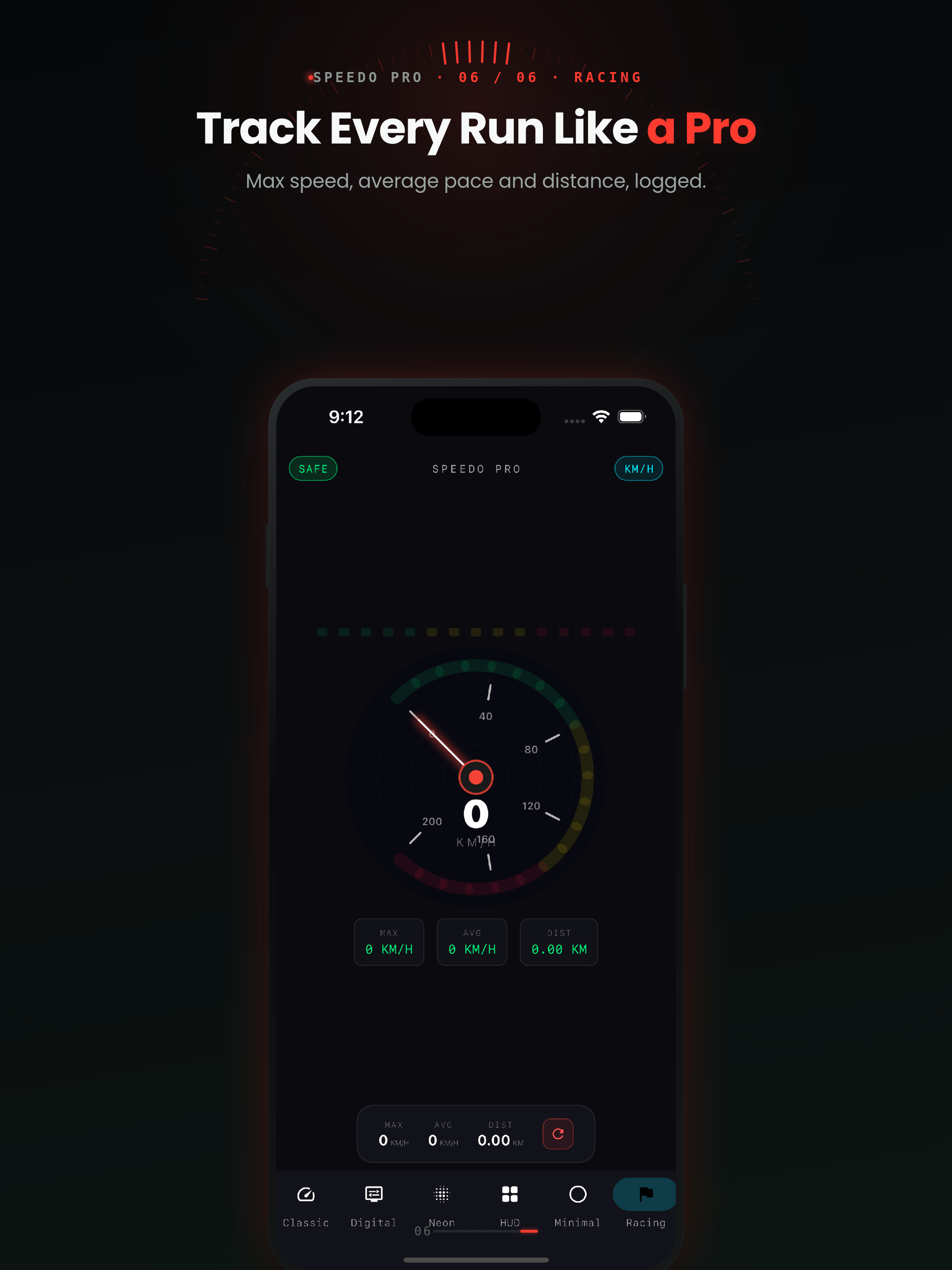 Speedo Meter racing style iPad 12.9